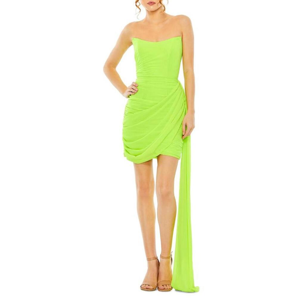 MAC DUGGAL Strapless Drape Bodycon Mini Dress Size 4